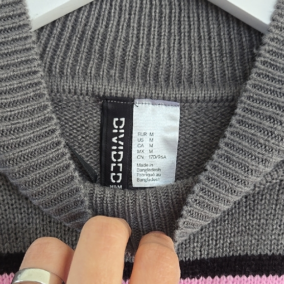 Jumper - Dark grey/Striped Women Size M - Picture 2 of 10